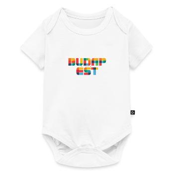 Budapest Hungary CMYK Pop Art Style - Baby Premium short-sleeve bodysuit - white - Front