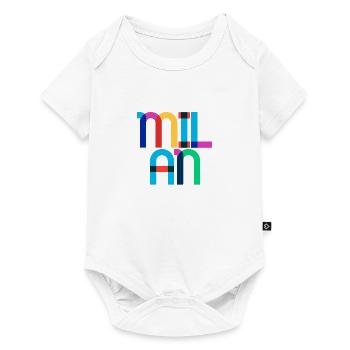 Milan Italy Pop Art Letters - Baby Premium short-sleeve bodysuit - white - Front