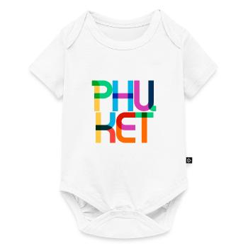 Phuket Thailand Pop Art Letters - Baby Premium short-sleeve bodysuit - white - Front