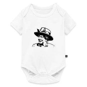 Silhouette de la reine II Elizabeth - Body à manches courtes Premium Bébé - blanc - Devant