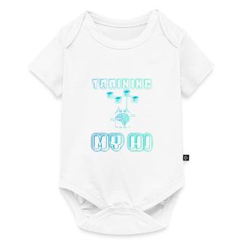 TRAINING MY HI (Menschliche Intelligenz) - Baby Premium Kurzarmbody - Weiß - Vorne