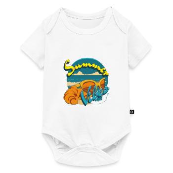 Summer vibes Retro style - Baby Premium short-sleeve bodysuit - white - Front
