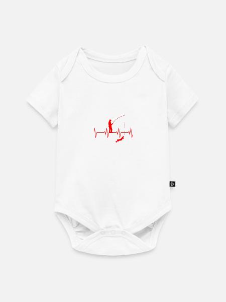 Angel Herzschlag - Baby Premium Kurzarmbody - Weiß