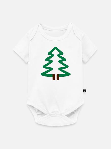 Tannenbaum - Baby Premium Kurzarmbody - Weiß