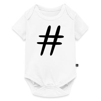 Hashtag - Baby Premium Kurzarmbody - Weiß - Vorne