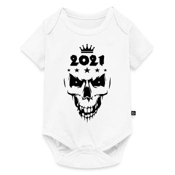 2021 Totenkopf - Baby Premium Kurzarmbody - Weiß - Vorne