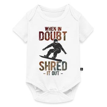 Snowboard Spruch für Snowboarder - Baby Premium Kurzarmbody - Weiß - Vorne