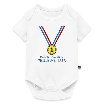 T-shirt Médaille d'or de la meilleure tata - Body à manches courtes Premium Bébé - blanc - Devant