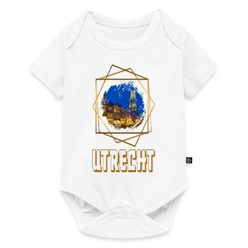 Utrecht Netherlands Holland Skyline City Gold - Baby Premium short-sleeve bodysuit - white - Front