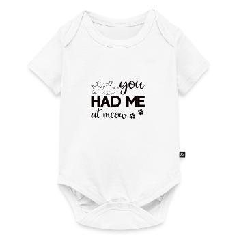 You Had Me at Meow Cat Lover Männer Frauen - Baby Premium Kurzarmbody - Weiß - Vorne