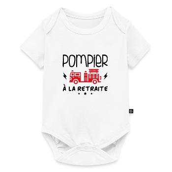 Pompier À La Retraite - Body à manches courtes Premium Bébé - blanc - Devant
