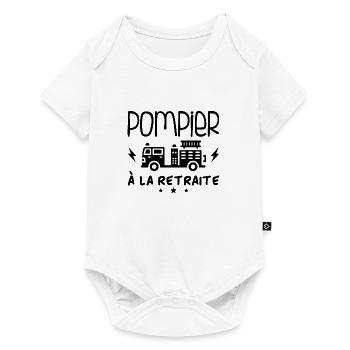 Pompier À La Retraite - Body à manches courtes Premium Bébé - blanc - Devant