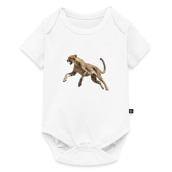 Gepard - Baby Premium Kurzarmbody - Weiß - Vorne