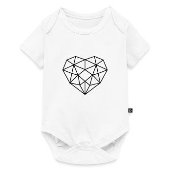 Schwarzes Herz Mutter Muttertag Geschenk Schwarz - Baby Premium Kurzarmbody - Weiß - Vorne