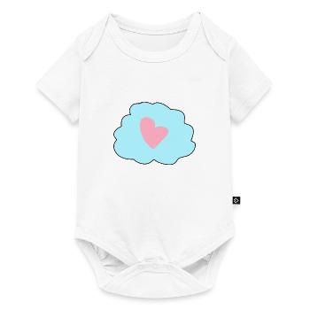 Cloud Blue Symbol Heart Love - Baby Premium short-sleeve bodysuit - white - Front
