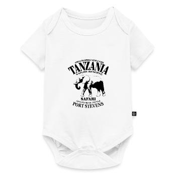 Tanzanie - Tanzanie - Eléphant - Body à manches courtes Premium Bébé - blanc - Devant