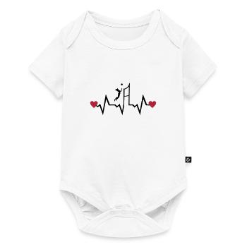 Volleyball Player & Heartbeat, woman - Body à manches courtes Premium Bébé - blanc - Devant