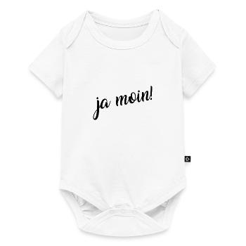 Ja Moin! - Guten Morgen - Nordsee - Ostsee - Anker - Baby Premium Kurzarmbody - Weiß - Vorne