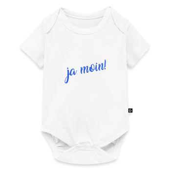 Ja Moin! - Guten Morgen - Nordsee - Ostsee - Anker - Baby Premium Kurzarmbody - Weiß - Vorne