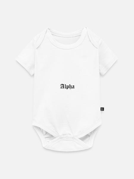 Alpha - Baby Premium Kurzarmbody - Weiß
