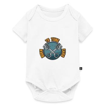 Tuning Spruch für Motorsport / Auto Fans - Baby Premium Kurzarmbody - Weiß - Vorne