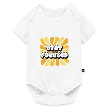 Stay Focused Positive Affirmations Sunflower - Baby Premium short-sleeve bodysuit - white - Front