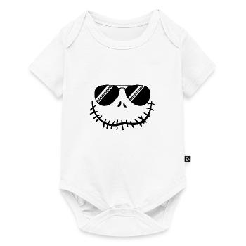 Pumpkin Sunglasses Baby Kids Halloween Costume - Baby Premium short-sleeve bodysuit - white - Front