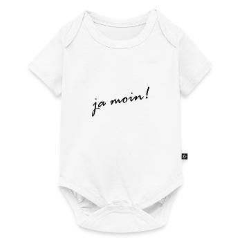 Ja Moin! - Guten Morgen - Nordsee - Ostsee - Anker - Baby Premium Kurzarmbody - Weiß - Vorne