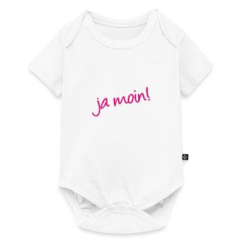 Ja Moin! - Guten Morgen - Nordsee - Ostsee - Anker - Baby Premium Kurzarmbody - Weiß - Vorne
