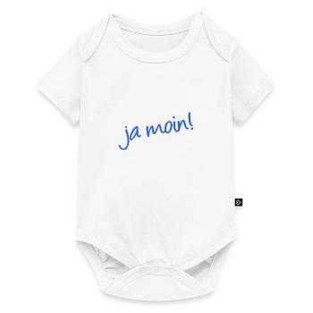Ja Moin! - Guten Morgen - Nordsee - Ostsee - Anker - Baby Premium Kurzarmbody - Weiß - Vorne