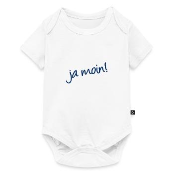 Ja Moin! - Guten Morgen - Nordsee - Ostsee - Anker - Baby Premium Kurzarmbody - Weiß - Vorne