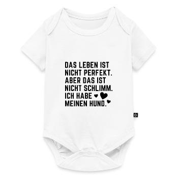 Sehr schöner Hundespruch Hundeliebe Hundemensch - Baby Premium Kurzarmbody - Weiß - Vorne