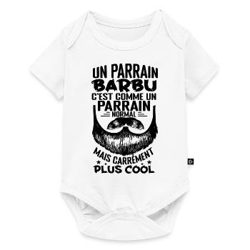 Un parrain barbu c'est comme un parrain normal - Body à manches courtes Premium Bébé - blanc - Devant
