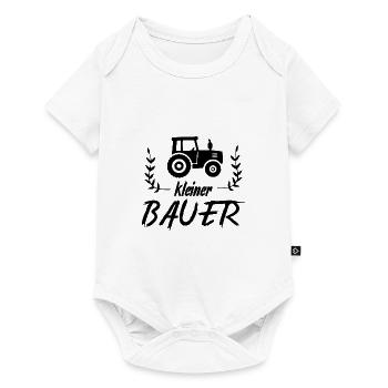 Kleiner Bauer mit Traktor - Baby Premium Kurzarmbody - Weiß - Vorne