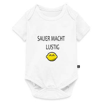 Sauer macht lustig Zitrone Vitamine Geschenkidee - Baby Premium Kurzarmbody - Weiß - Vorne