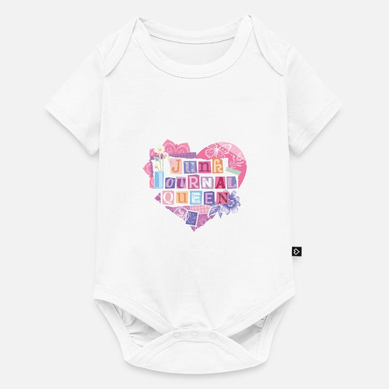 Reine du journal indésirable – Collage de coeur - Body à manches courtes Premium Bébé - blanc