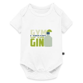 Bodybuilder Kraftsport Fitness Motiv - Baby Premium Kurzarmbody - Weiß - Vorne