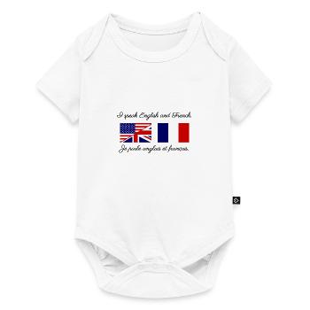 English and French I / Anglais et Français I - Body à manches courtes Premium Bébé - blanc - Devant