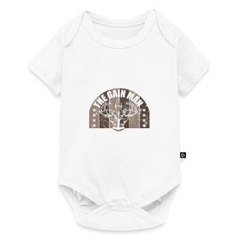 Bodybuilder Kraftsport Fitness Motiv - Baby Premium Kurzarmbody - Weiß - Vorne