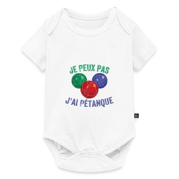 I Can't I Have the Boccia Balls Pétanque Ball - Baby Premium short-sleeve bodysuit - white - Front