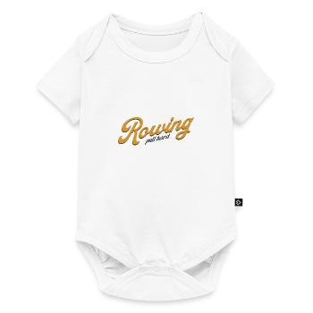 Rowing Pull Hard Rudern Ruderer Ruderin - Baby Premium Kurzarmbody - Weiß - Vorne