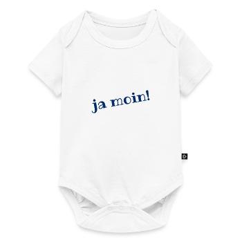 Ja Moin! - Guten Morgen - Nordsee - Ostsee - Anker - Baby Premium Kurzarmbody - Weiß - Vorne
