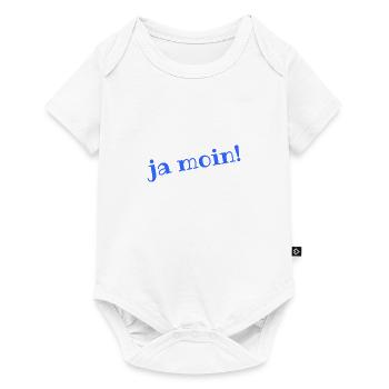 Ja Moin! - Guten Morgen - Nordsee - Ostsee - Anker - Baby Premium Kurzarmbody - Weiß - Vorne
