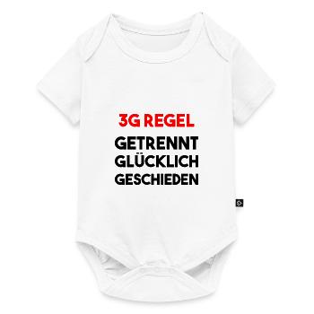 3G Regel Getrennt Glücklich Geschieden Geschenk - Baby Premium Kurzarmbody - Weiß - Vorne