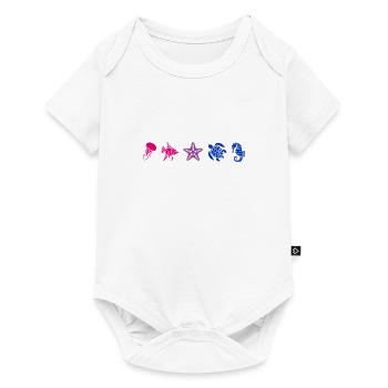 Subtle Pride Sea Creatures Beach Summer - Baby Premium short-sleeve bodysuit - white - Front