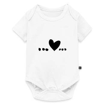 Points, Coeur, Symbole, Amour - Body à manches courtes Premium Bébé - blanc - Devant