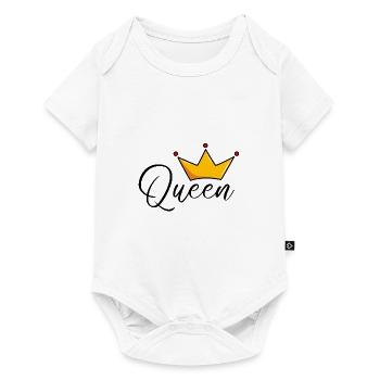Reine avec couronne - Body à manches courtes Premium Bébé - blanc - Devant