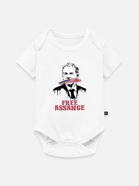 Free Assange Leak - Baby Premium Kurzarmbody - Weiß
