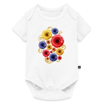 Colorful Flowers (Watercolors) - Baby Premium short-sleeve bodysuit - white - Front
