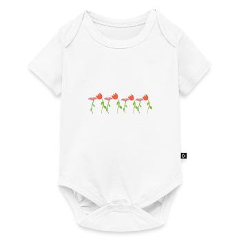 Flower Symbol Blossom Eight Flowers Shape - Baby Premium short-sleeve bodysuit - white - Front